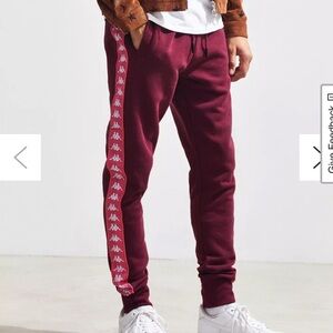 Kappa Urban Outfitters Alan Jogger Pant Size Small Maroon
